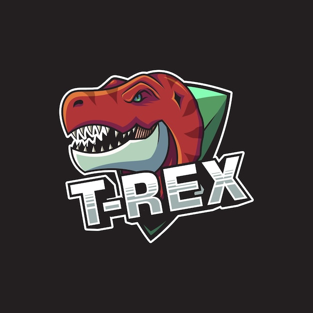 Ilustração em vetor logotipo t-rex