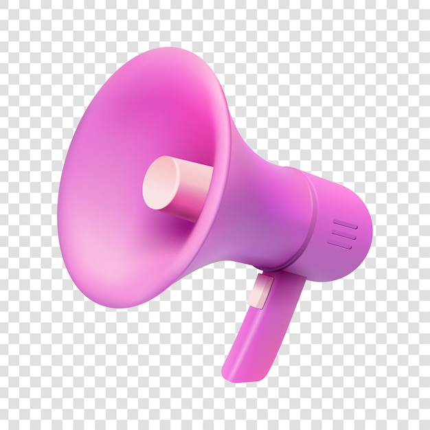 Vetor ilustração em vetor megafone rosa 3d