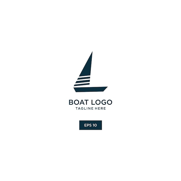 Ilustração em vetor modelo de design de ícone de logotipo de barco