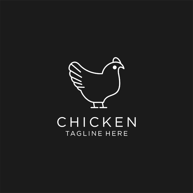 Ilustração em vetor modelo de design de ícone de logotipo de frango