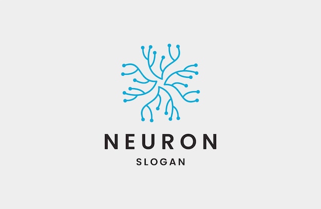 Vetor ilustração em vetor modelo de design de ícone de logotipo de neurônio