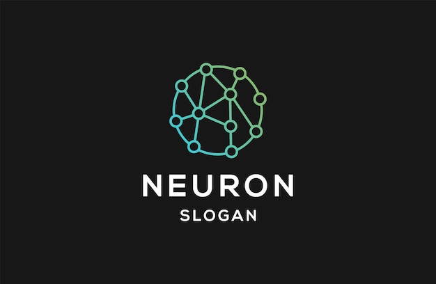 Ilustração em vetor modelo de design de ícone de logotipo de neurônio