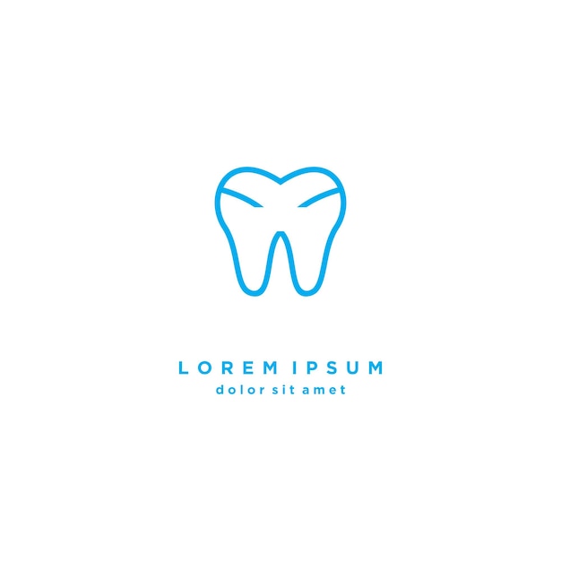 Ilustração em vetor modelo de design de ícone de logotipo dental