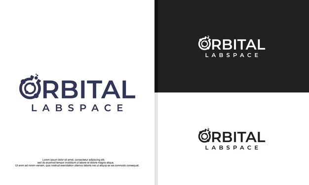 Ilustração em vetor modelo de design de logotipo abstrato creative orbit labor lab