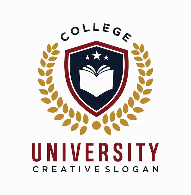 Vetor ilustração em vetor modelo de design de logotipo da faculdade