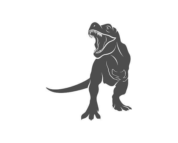 Ilustração em vetor modelo de design de logotipo t rex