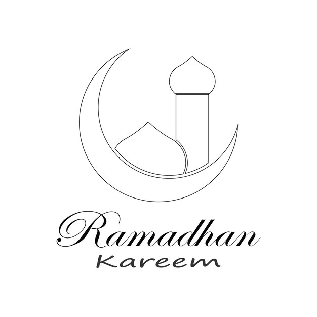 Ilustração em vetor modelo de logotipo ramadhan kareem