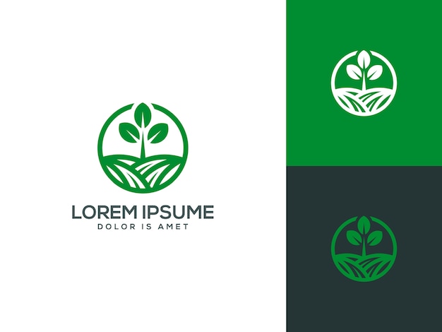 Ilustração em vetor modelo logotipo agricultura