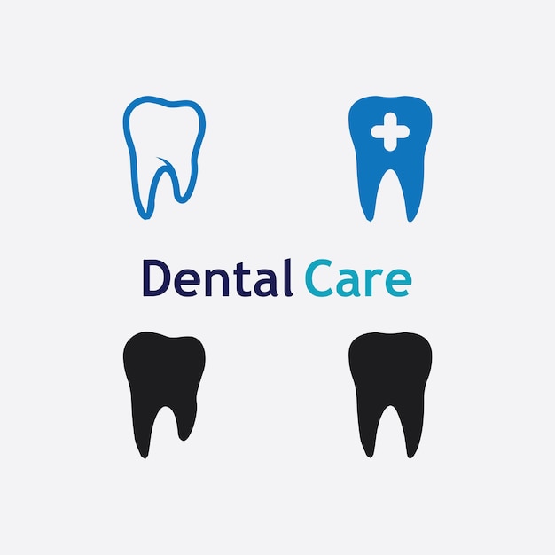 Vetor ilustração em vetor modelo logotipo dental