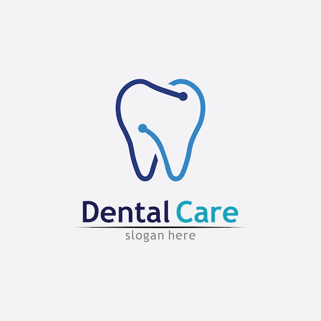 Ilustração em vetor modelo logotipo dental