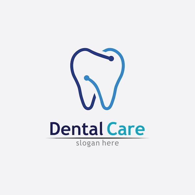 Vetor ilustração em vetor modelo logotipo dental