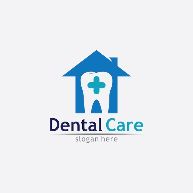 Ilustração em vetor modelo logotipo dental