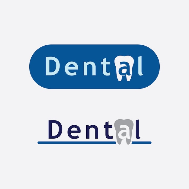 Ilustração em vetor modelo logotipo dental