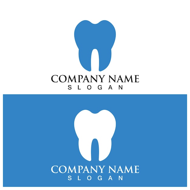 Ilustração em vetor modelo logotipo dental
