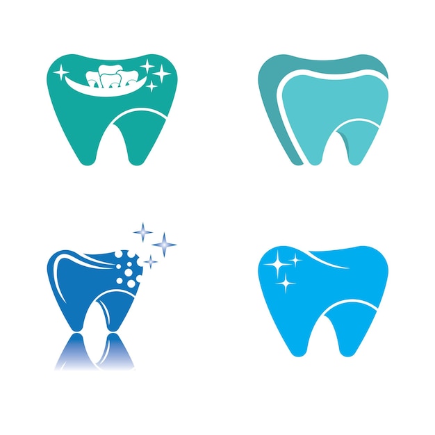 Ilustração em vetor modelo logotipo dental