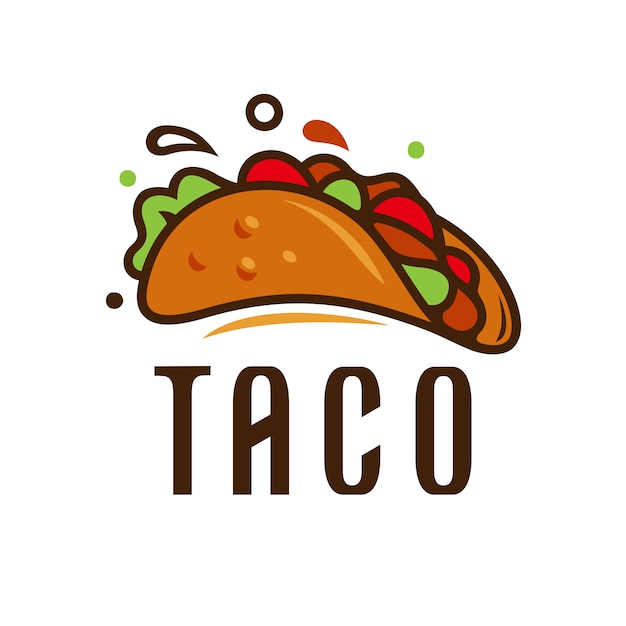 ilustração em vetor modelo logotipo taco