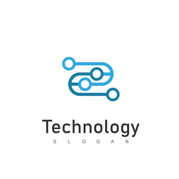 Vetor ilustração em vetor modelo logotipo tecnologia