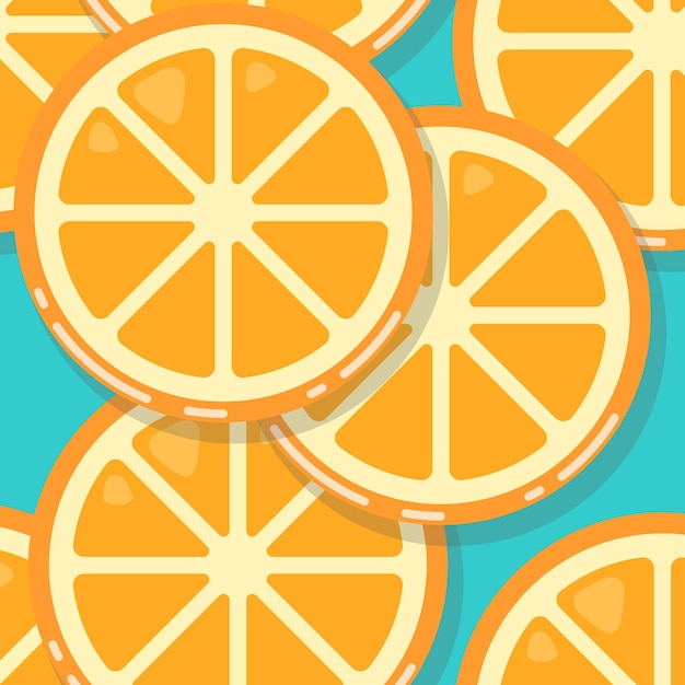 Ilustração em vetor moderno estilo plano mínimo fatias de laranja fresca