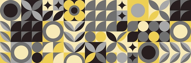 Ilustração em vetor moderno padrão geométrico abstrato de meados do século sem costura 50 anos 60 anos 70