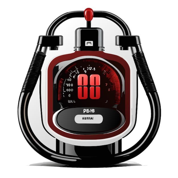 Ilustração em vetor monitor de pressão arterial de mercúrio