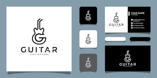 Ilustração em vetor monocromático de símbolo de guitarra acústica vetor premium