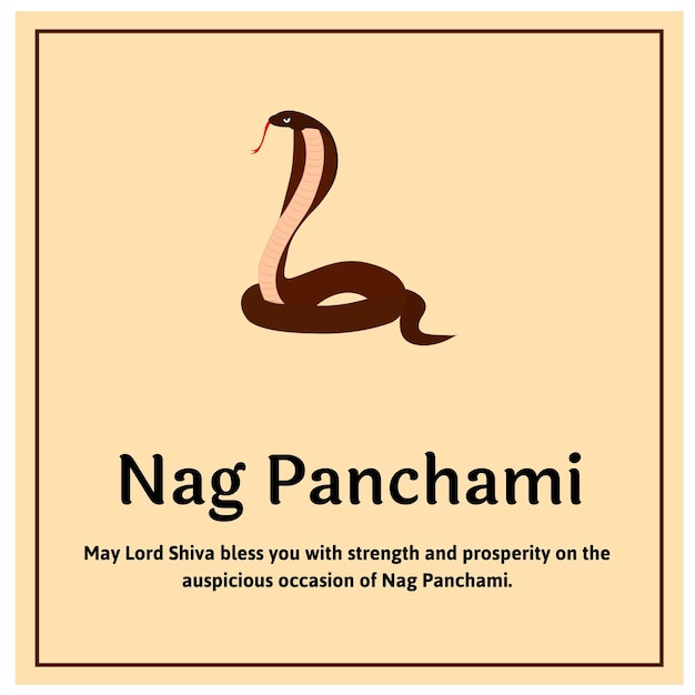 Ilustração em vetor Naag Panchami Hindu Festival