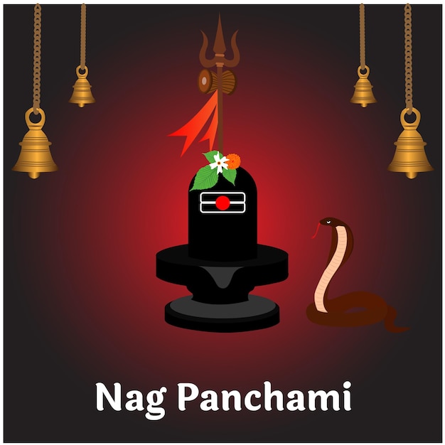 Ilustração em vetor naag panchami hindu festival