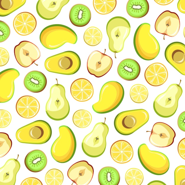 Ilustração em vetor padrão de frutas