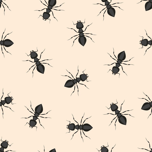 Vetor ilustração em vetor padrão perfeito de formiga