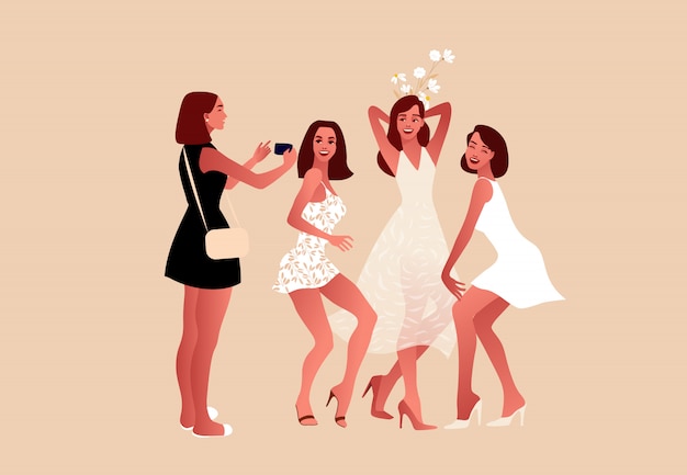 Ilustração em vetor plana dia do casamento.