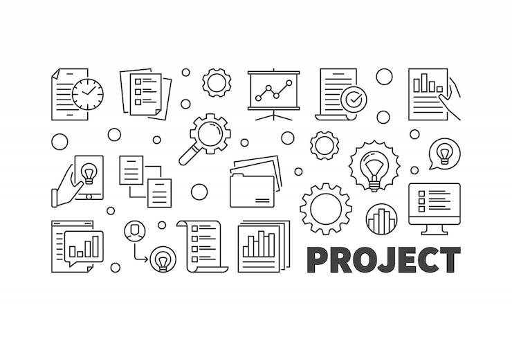 Vetor ilustração em vetor projeto conceito contorno