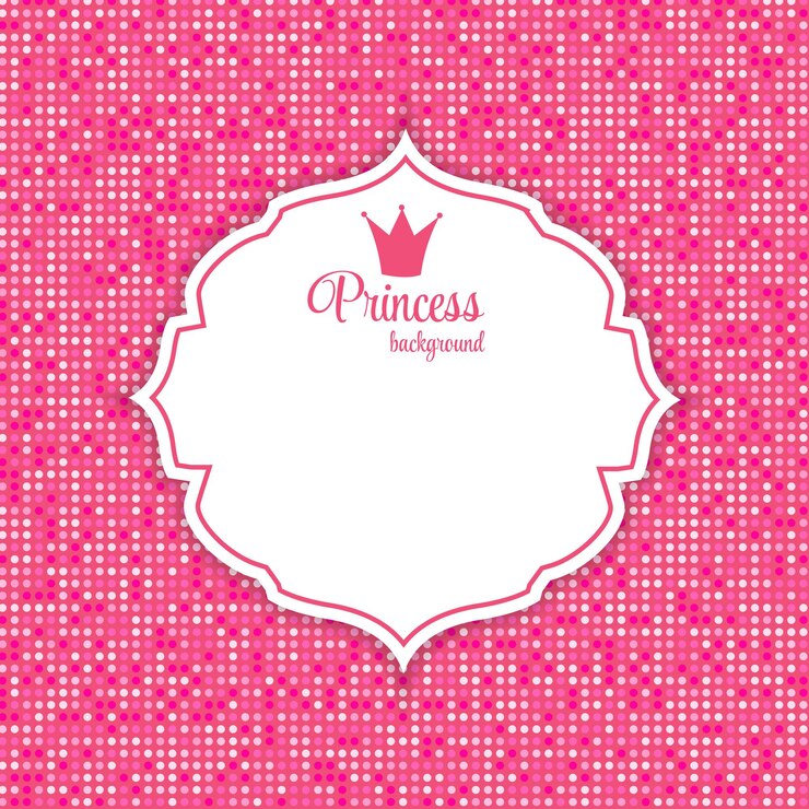 Vetor ilustração em vetor quadro coroa princesa rosa. eps10