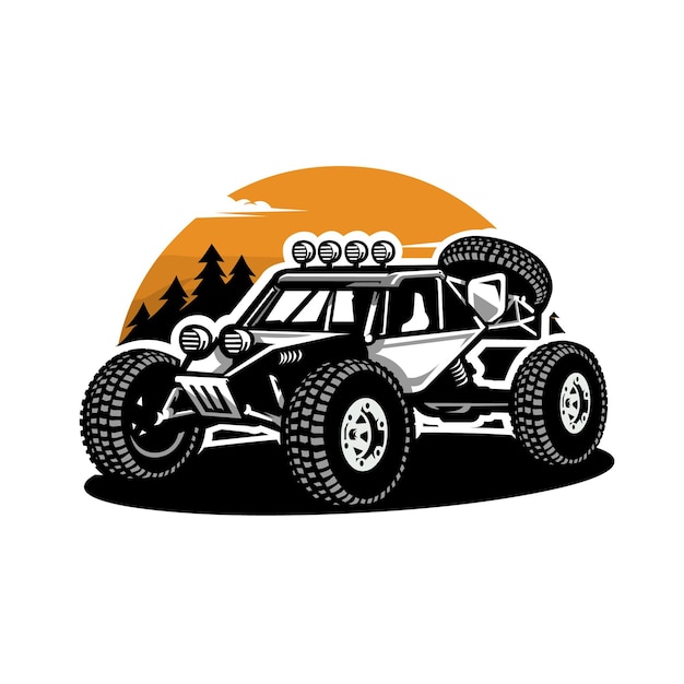 Vetor ilustração em vetor rastreador de rocha. melhor para design de camiseta automotiva offroad