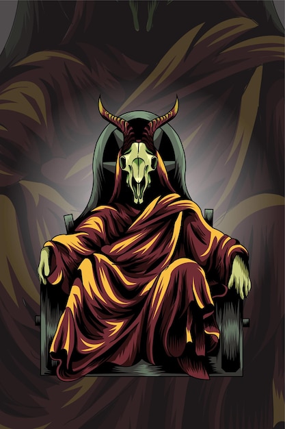 Ilustração em vetor rei demônio