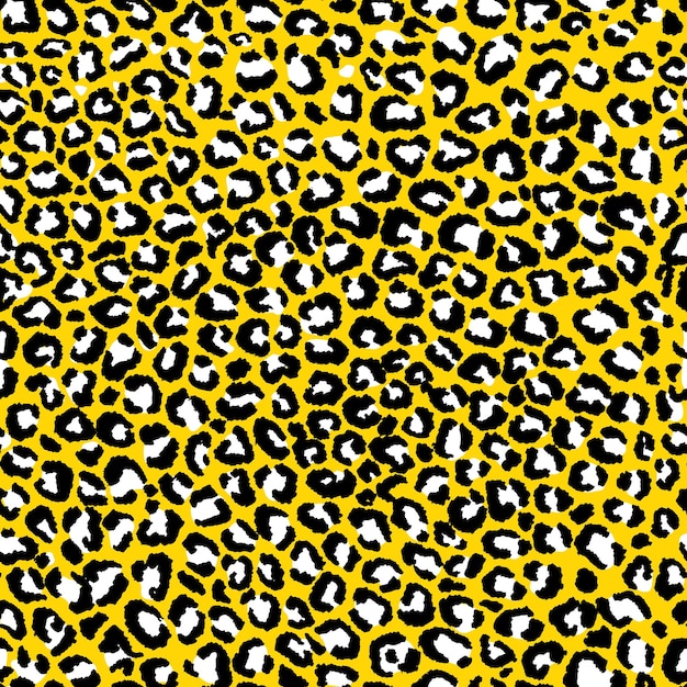 Ilustração em vetor sem costura padrão de imitação de leopardo