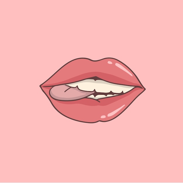 Vetor ilustração em vetor sexy símbolo labial