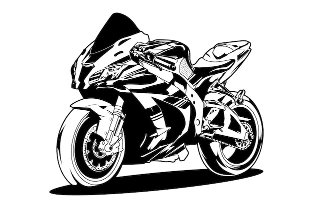 Desenho Ilustrativo Do Vetor Desportivo, a Preto E Branco, Da Chama Das  Motocicletas Ilustração do Vetor - Ilustração de perigo, moto: 213644420