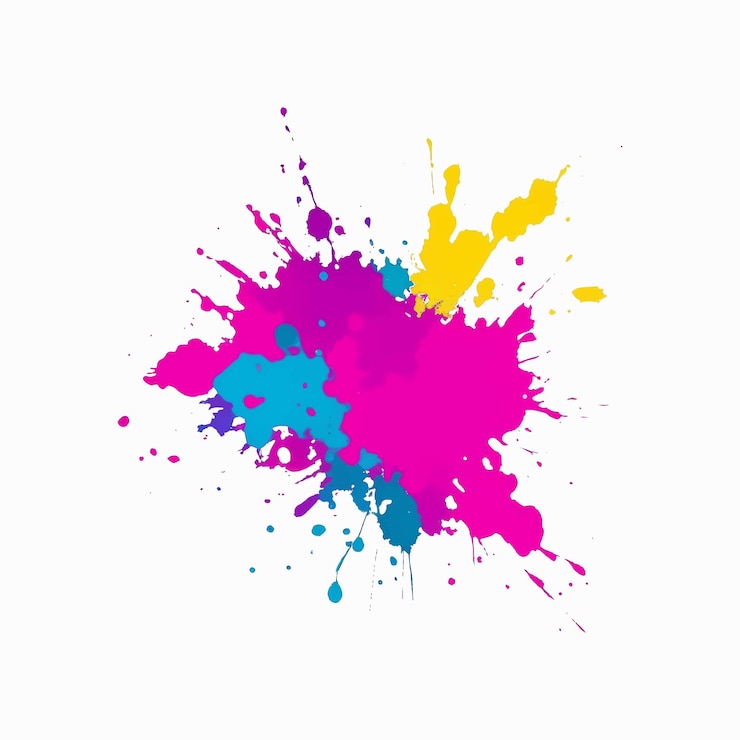Vetor ilustração em vetor tinta colorida espirra