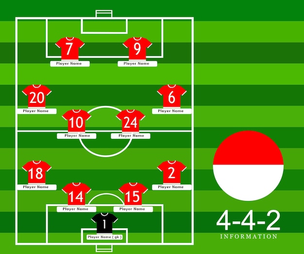 Ilustração em vetor torneio de futebol de escalação