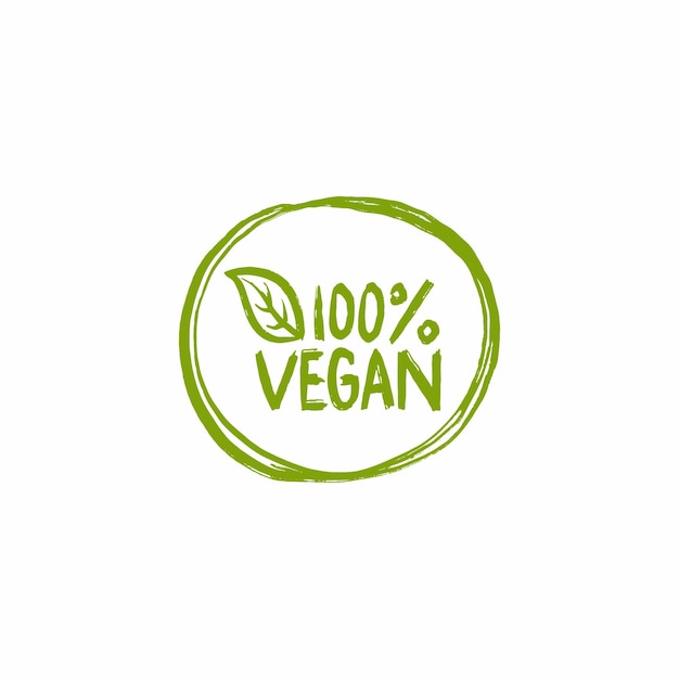 Ilustração em vetor vegano com folhas