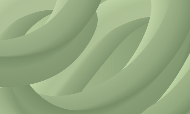 Ilustração em vetor verde de 3d em fundo gradiente