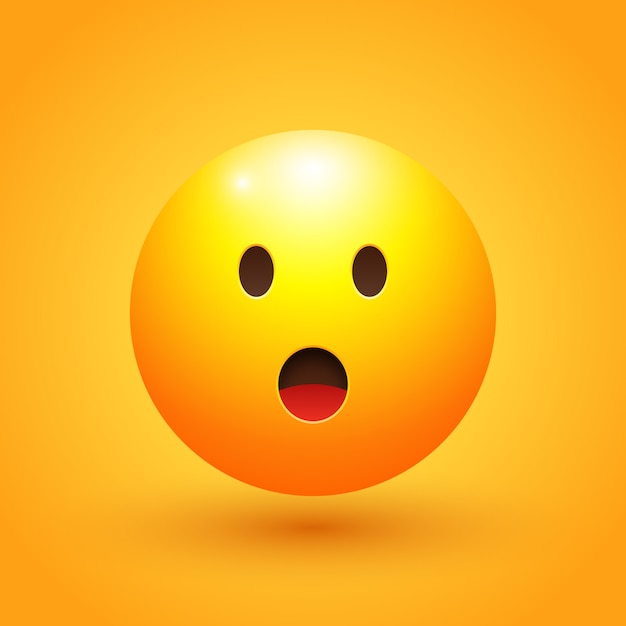Ilustração emoji de rosto surpreso