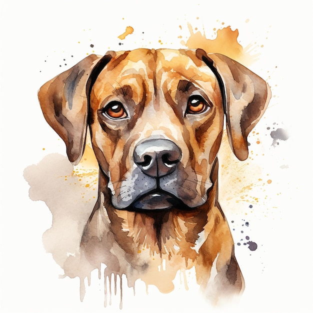 Vetor ilustração expressiva de cão com fundo branco