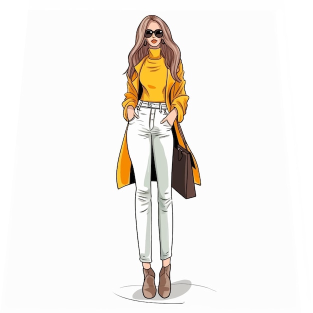 Ilustração Fashion Girl