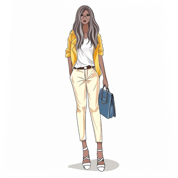 Vetor ilustração fashion girl