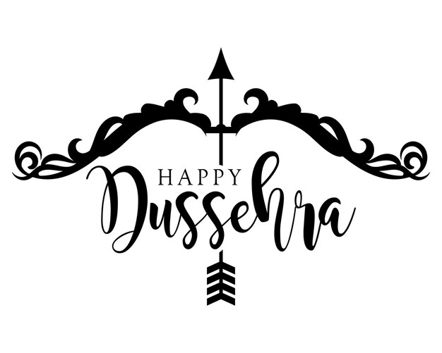 Ilustração feliz do festival dussehra com arco e flecha do fundo do cartão de feriado rama