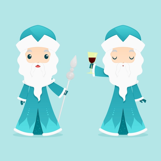 Vetor ilustração flat ded moroz