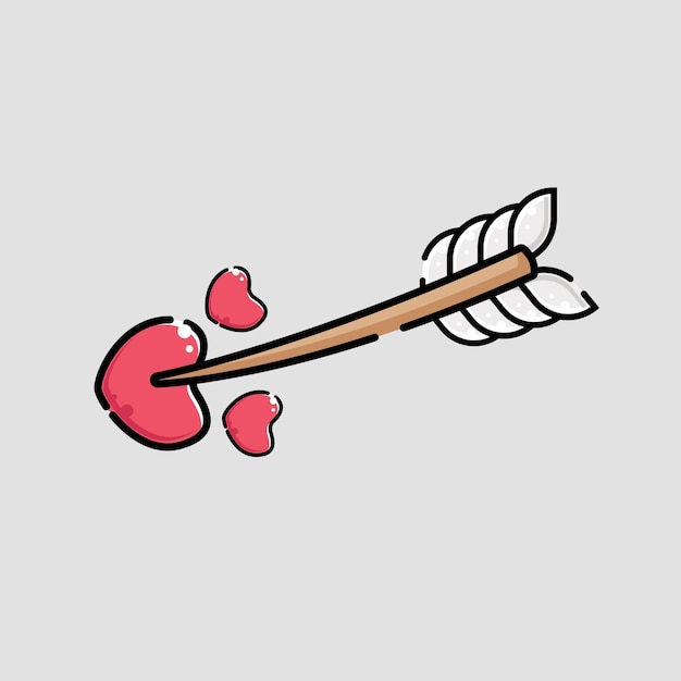 Vetor ilustração flecha do amor