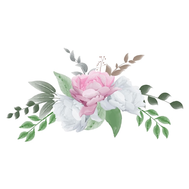 Vetor ilustração floral botânica em aquarela