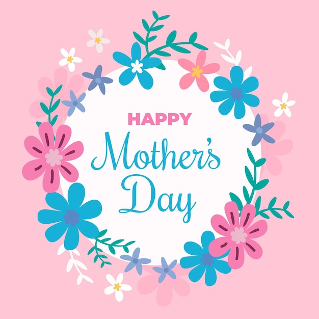 Ilustração floral do dia das mães